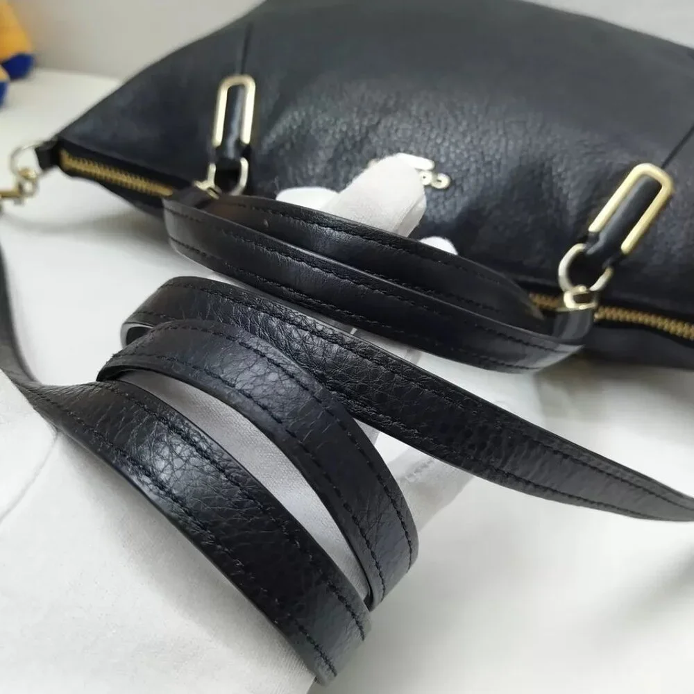 Coach Black Pebbled Leather Crossbody Tote